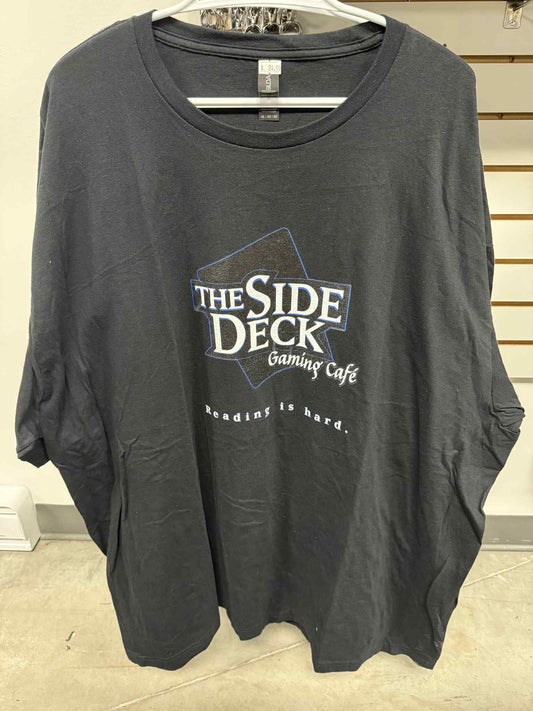 The Side Deck - Reading Is Hard T-Shirt - Black