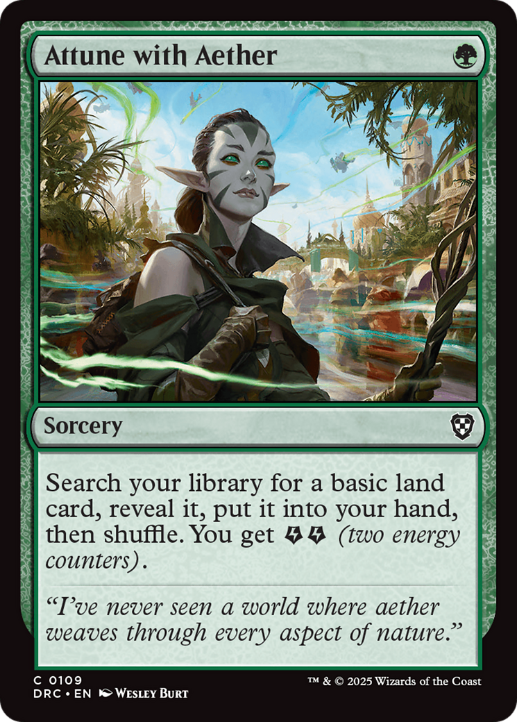 Attune with Aether (DRC-109) - Commander: Aetherdrift Foil