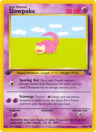 Slowpoke 055/62  - Unlimited Fossil - Common
