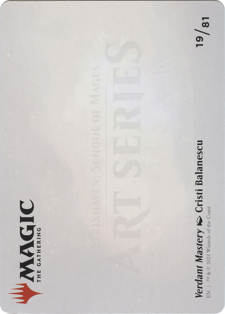 Verdant Mastery // Verdant Mastery (ASTX-019) - Strixhaven Art Series (Borderless)