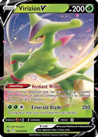 Virizion V SWSH295  - Holofoil SWSH Sword & Shield Promo Cards - Promo