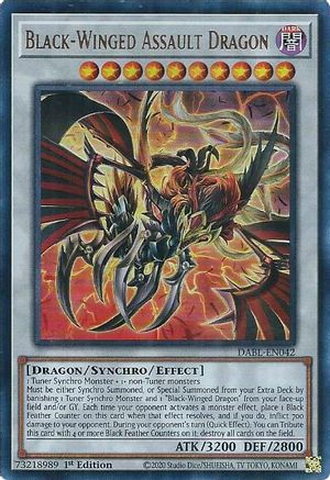 Black-Winged Assault Dragon (DABL-EN042) - Darkwing Blast 1st Edition