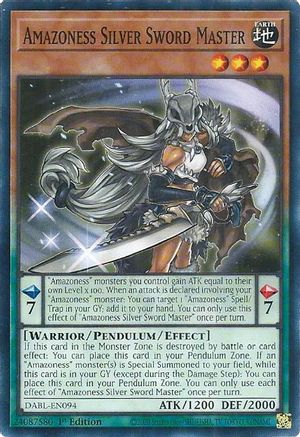 Amazoness Silver Sword Master (DABL-EN094) - Darkwing Blast 1st Edition