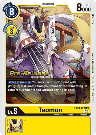 Taomon (BT10-039) - Xros Encounter Pre-Release Cards Foil
