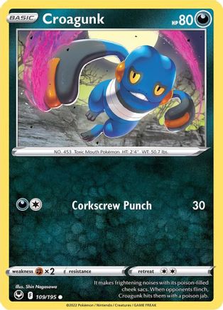 Croagunk 109/195  SWSH12 Silver Tempest - Common