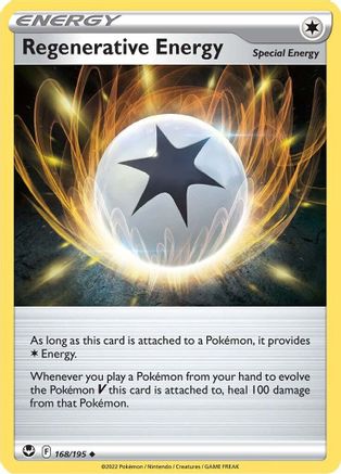 Regenerative Energy 168/195  - Reverse Holofoil SWSH12 Silver Tempest - Uncommon