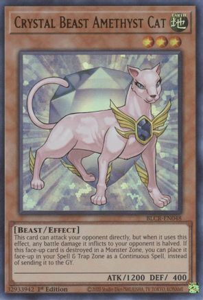 Crystal Beast Amethyst Cat (BLCR-EN048) - Battles of Legend: Crystal Revenge 1st Edition