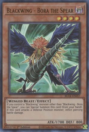 Blackwing - Bora the Spear (BLCR-EN057) - Battles of Legend: Crystal Revenge 1st Edition