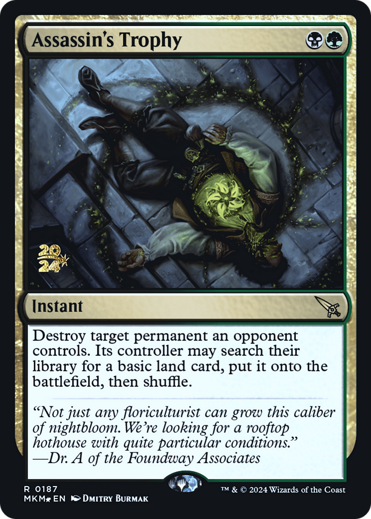 Assassin's Trophy (PRE-187S) - Murders at Karlov Manor Promos Foil