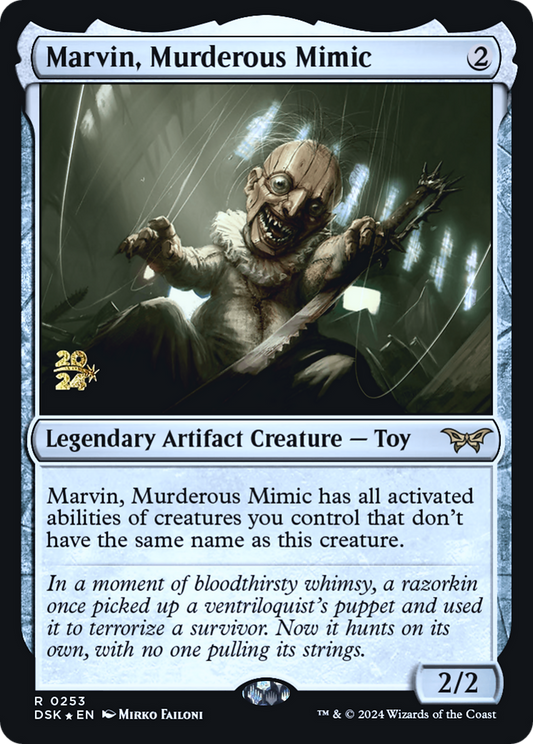 Marvin, Murderous Mimic (PRE-253S) - Duskmourn: House of Horror Promos Foil