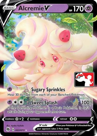 Alcremie V 022  - Holofoil Prize Pack Series Cards - Ultra Rare