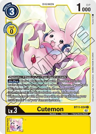 Cutemon (BT11-034) - Dimensional Phase Foil