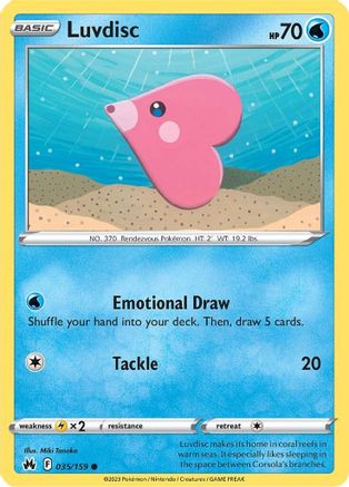 Luvdisc 035/159  - Reverse Holofoil Crown Zenith - Common