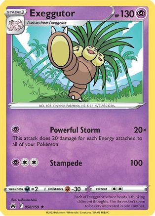 Exeggutor 058/159  Crown Zenith - Rare