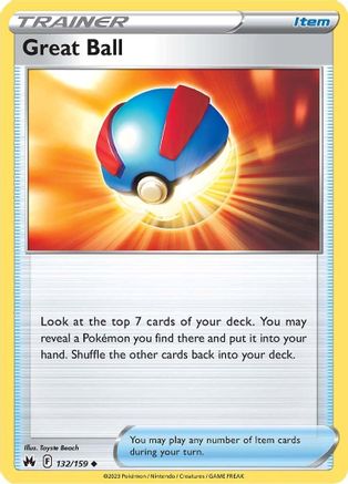 Great Ball 132/159  Crown Zenith - Uncommon