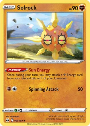 Solrock 069/159  Crown Zenith - Uncommon