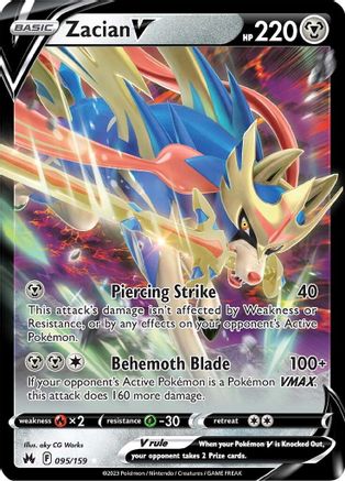 Zacian V 095/159  - Holofoil Crown Zenith - Ultra Rare