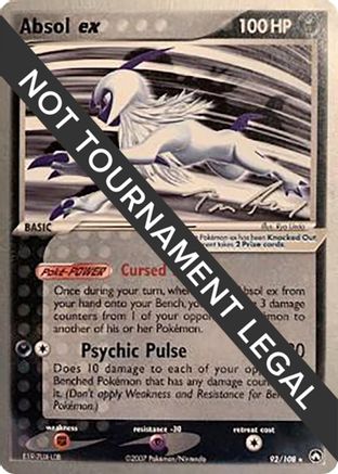 Absol ex - 2007 (Tom Roos) 092  World Championship Decks - Rare