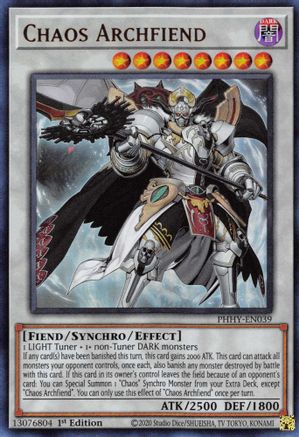 Chaos Archfiend (PHHY-EN039) - Photon Hypernova 1st Edition