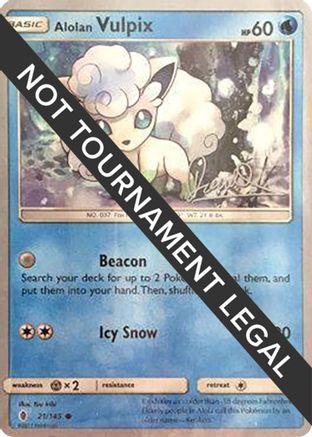 Alolan Vulpix - 2017 (Diego Cassiraga) 021  World Championship Decks - Common