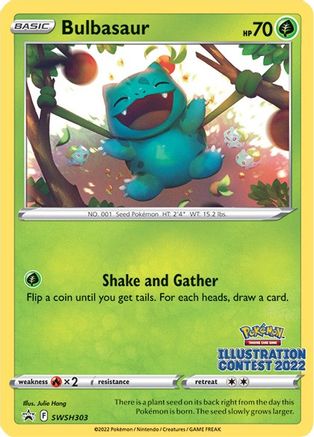 Bulbasaur (Illustration Contest 2022) SWSH303  SWSH Sword & Shield Promo Cards - Promo