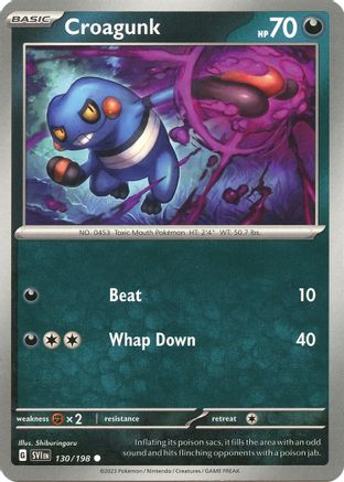Croagunk 130/198  SV01 Scarlet & Violet Base Set - Common