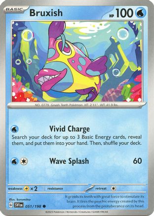 Bruxish 051/198  - Reverse Holofoil SV01 Scarlet & Violet Base Set - Common