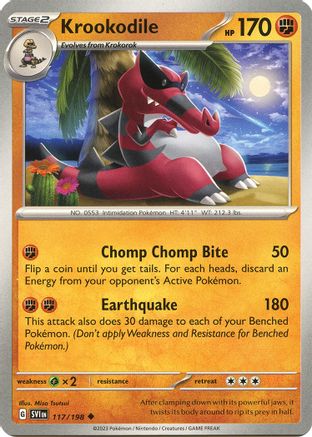 Krookodile 117/198  SV01 Scarlet & Violet Base Set - Uncommon