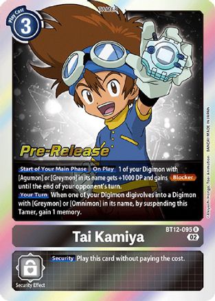 Tai Kamiya (BT12-095) - Across Time Pre-Release Cards Foil
