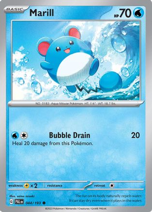 Marill 044/193  - Reverse Holofoil SV02 Paldea Evolved - Common