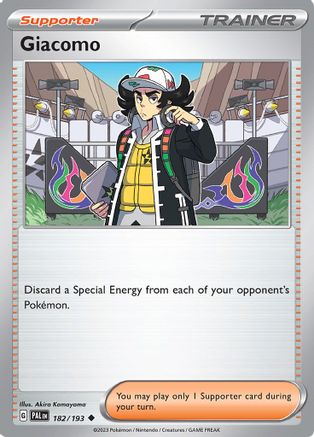 Giacomo 182/193  - Reverse Holofoil SV02 Paldea Evolved - Uncommon