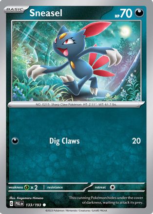 Sneasel 133/193  SV02 Paldea Evolved - Common