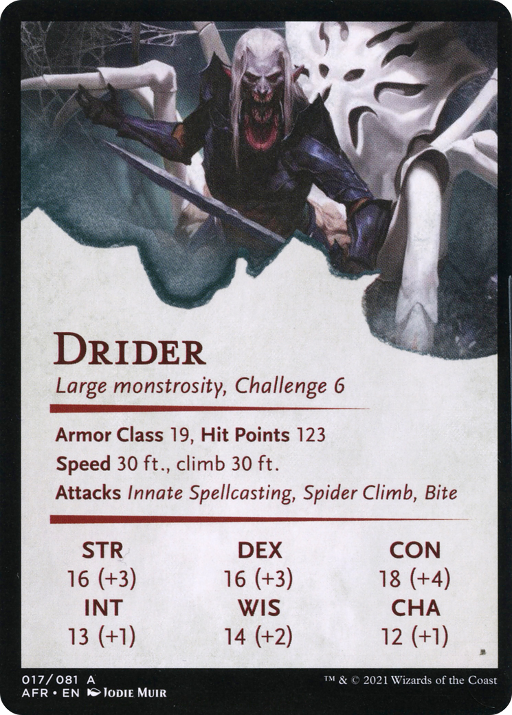 Drider // Drider (AAFR-017) - Adventures in the Forgotten Realms Art Series (Borderless)