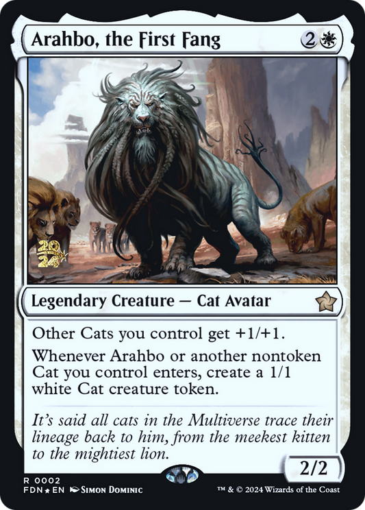 Arahbo, the First Fang (PRE-02S) - Foundations Promos Foil