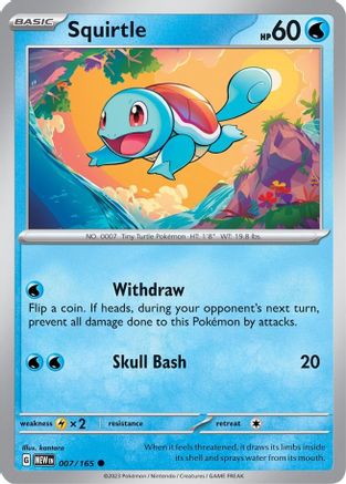 Squirtle 007/165  SV Scarlet & Violet 151 - Common