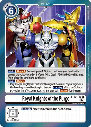 Royal Knights of the Purge (BT13-110) - Versus Royal Knights Foil