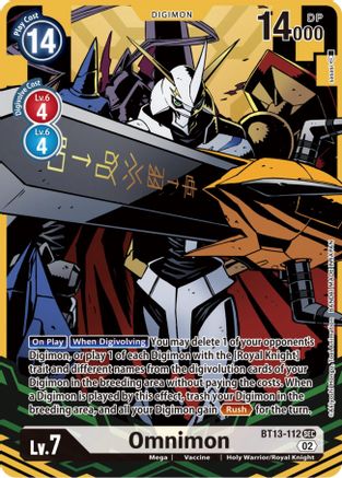Omnimon (Alternate Art) (BT13-112) - Versus Royal Knights Foil