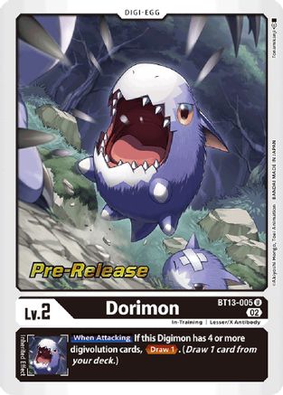 Dorimon (BT13-005) - Versus Royal Knights Pre-Release Cards Foil