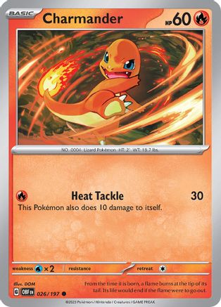 Charmander 026/197  SV03 Obsidian Flames - Common