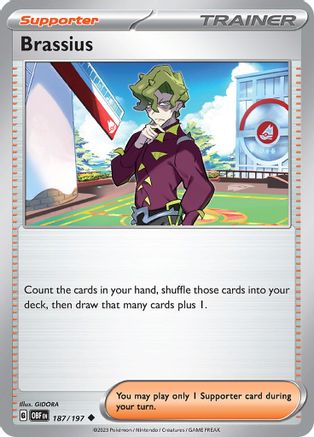 Brassius 187/197  - Reverse Holofoil SV03 Obsidian Flames - Uncommon