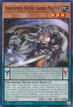 Amazoness Silver Sword Master (MP23-EN220) - 25th Anniversary Tin: Dueling Heroes Mega Pack 1st Edition