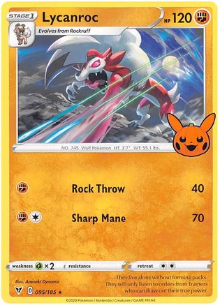 Lycanroc 095/185  Trick or Trade BOOster Bundle 2023 - Rare