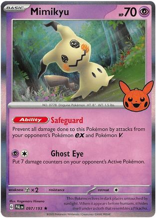 Mimikyu 097/193  - Holofoil Trick or Trade BOOster Bundle 2023 - Rare