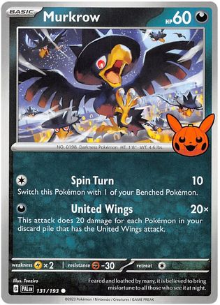 Murkrow 131/193  Trick or Trade BOOster Bundle 2023 - Common