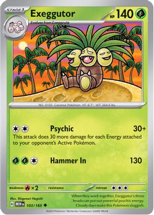 Exeggutor 103/165  SV Scarlet & Violet 151 - Uncommon