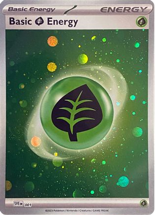 Basic Grass Energy (Cosmos Holo) 001  - Holofoil SV01 Scarlet & Violet Base Set - Common