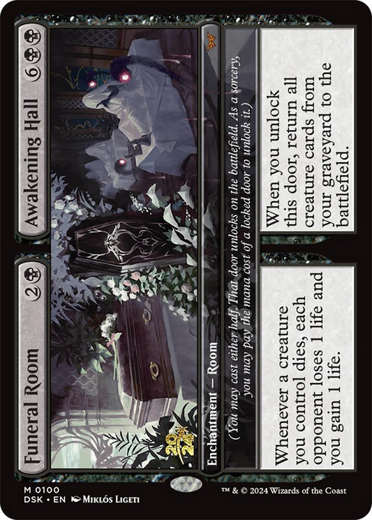 Funeral Room // Awakening Hall (PRE-100S) - Duskmourn: House of Horror Promos Foil