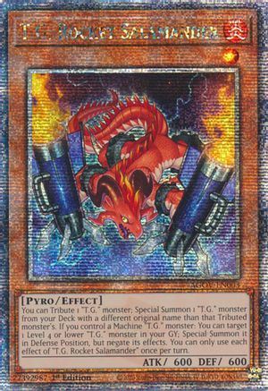 T.G. Rocket Salamander (Quarter Century Secret Rare) (AGOV-EN003) - Age of Overlord 1st Edition