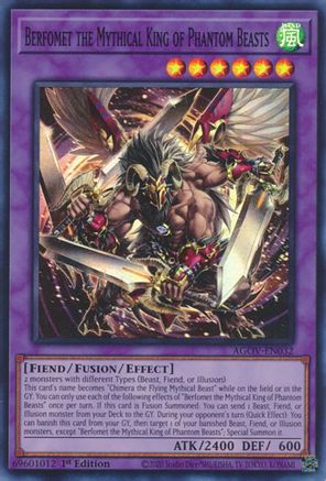 Berfomet the Mythical King of Phantom Beasts (AGOV-EN032) - Age of Overlord 1st Edition