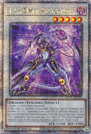 T.G. Over Dragonar (Quarter Century Secret Rare) (AGOV-EN035) - Age of Overlord 1st Edition